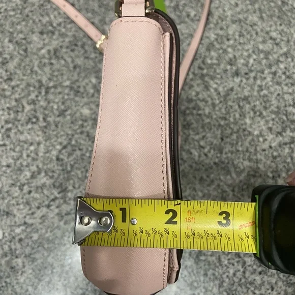 KATE SPADE Crystal Studded Bows Light Pink Leather Small Crossbody Bag Feminine - Picture 17 of 17